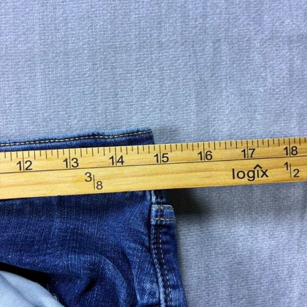 Levis Womens 12 Mid Rise Skinny Jeans Blue Stretch Medium Wash Denim - Picture 6 of 9